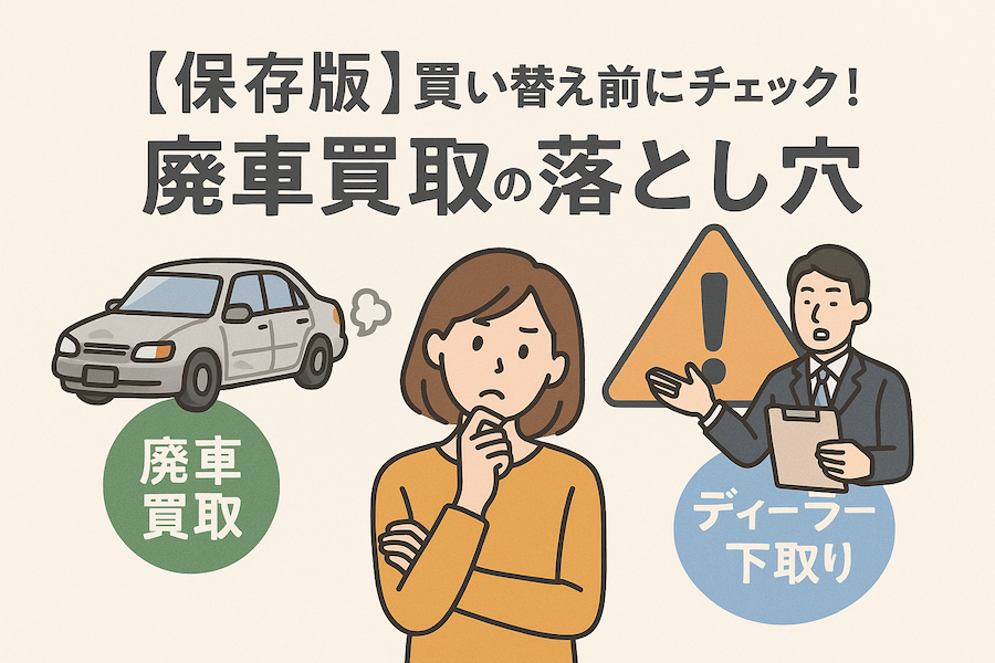【保存版】買い替え前にチェック!廃車買取の落とし穴