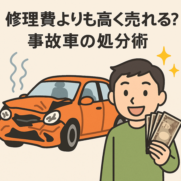 修理費よりも高く売れる?事故車の処分術