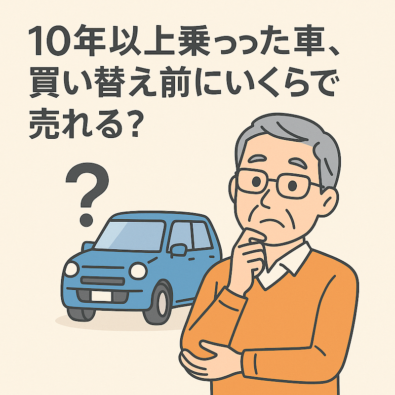 10年以上乗った車、買い替え前にいくらで売れる?